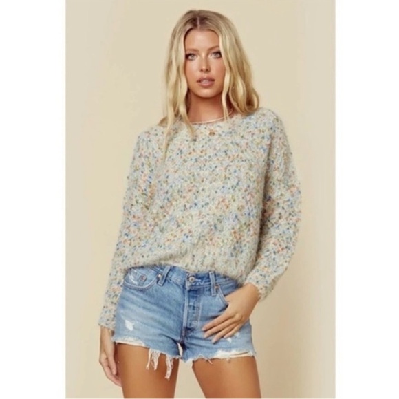 RAGA x Anthropologie Confetti Pullover Size Large Sweater Crewneck Soft Colorful - Picture 2 of 10